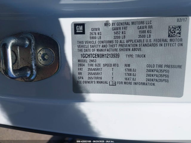 1GCHTCEN0H1213939 Chevrolet lg2 - di: direct injection, vvt: variable valve timing, alum, var2, gen2