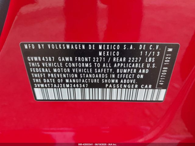 3VW4T7AJ2EM246347 Volkswagen Jetta
