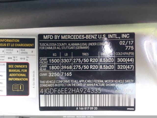 2017 MERCEDES-BENZ GLS 450 4JGDF6EE2HA924335 Photo 8