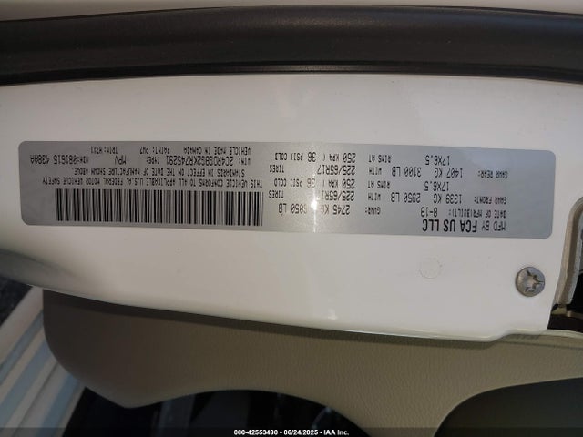 Dodge 2019 2019 2C4RDGBG2KR745291 Image 9