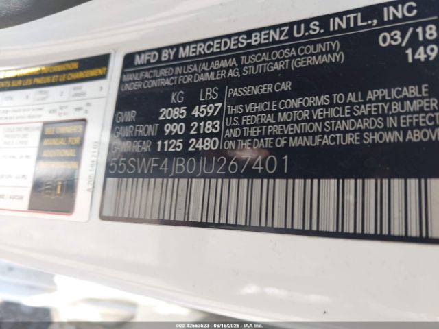 2018 MERCEDES-BENZ C 300 55SWF4JB0JU267401 Photo 8