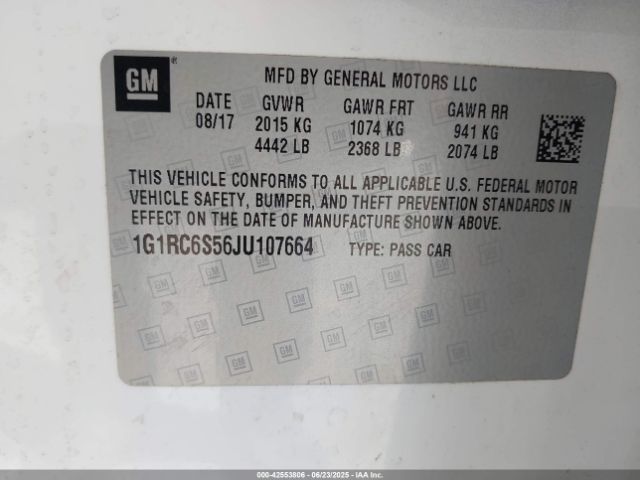2018 CHEVROLET VOLT 1G1RC6S56JU107664 Photo 8