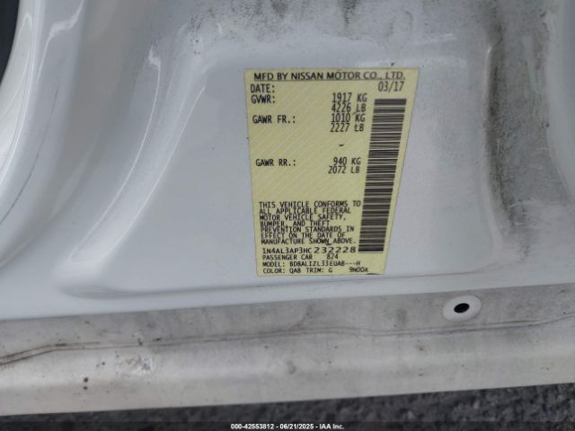 2017 NISSAN ALTIMA 1N4AL3AP3HC232228 Photo 8