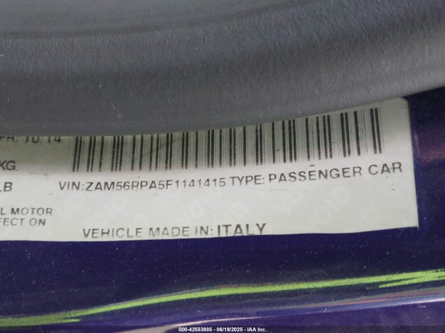 Maserati M156a 2015 ZAM56PPA5F1141415 Image 9