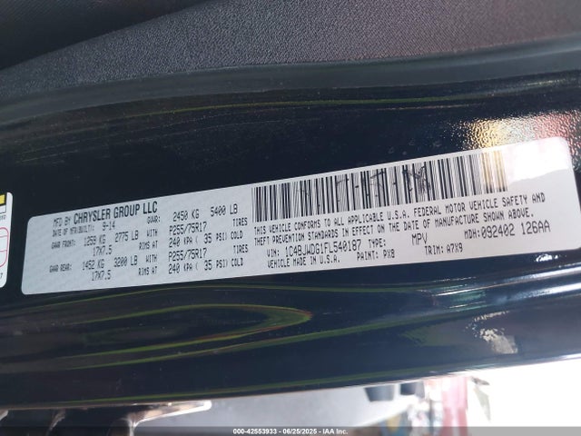 1C4BJWDG1FL540187 Jeep 2015