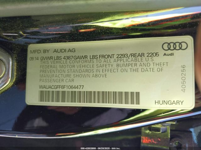 WAUACGFF6F1064477 Audi A3