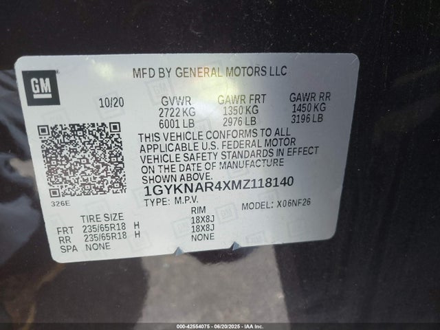 2021 CADILLAC XT5 1GYKNAR4XMZ118140 Photo 8