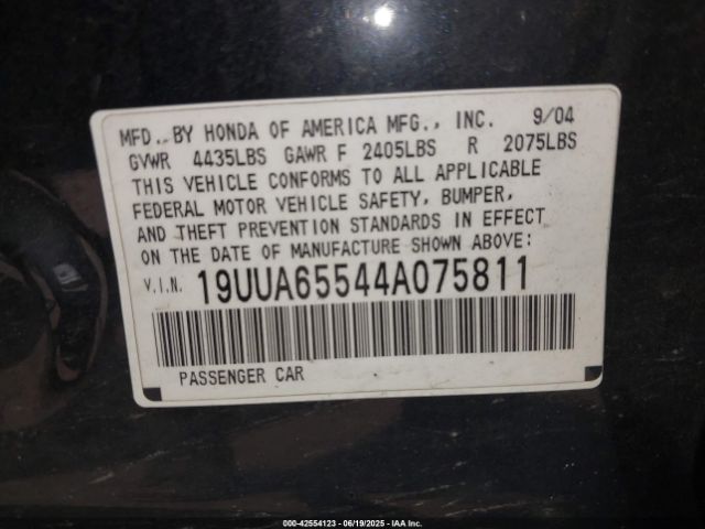 2004 ACURA TL 19UUA65544A075811 Photo 8