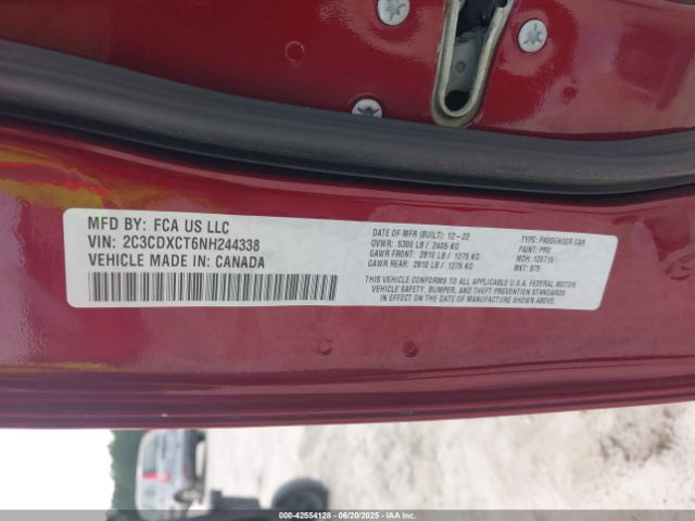 2022 DODGE CHARGER 2C3CDXCT6NH244338 Photo 8