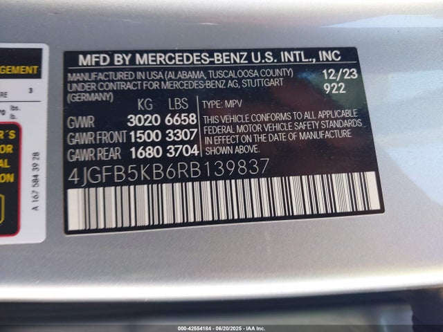 Mercedes-Benz m256 2024 4JGFB5KB6RB139837 Image 9