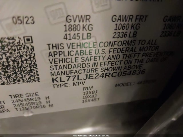 KL77LJE24RC054836 Chevrolet lih