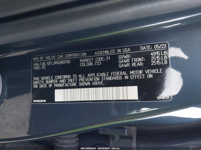 2024 VOLVO S60 7JRL12FL0RG280760 Photo 8