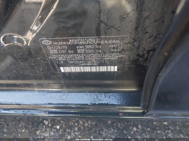 Hyundai dohc mpi nu 2016 5NPDH4AE1GH783273 Image 9