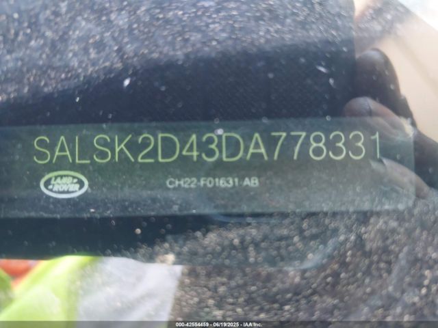 2013 LAND ROVER RANGE ROVER SPORT SALSK2D43DA778331 Photo 8