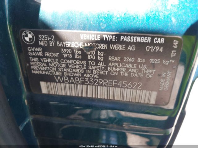 1994 BMW 325 WBABF3329REF45622 Photo 8