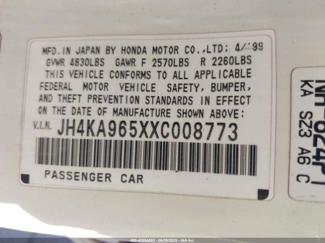 1999 ACURA RL JH4KA965XXC008773 Photo 8