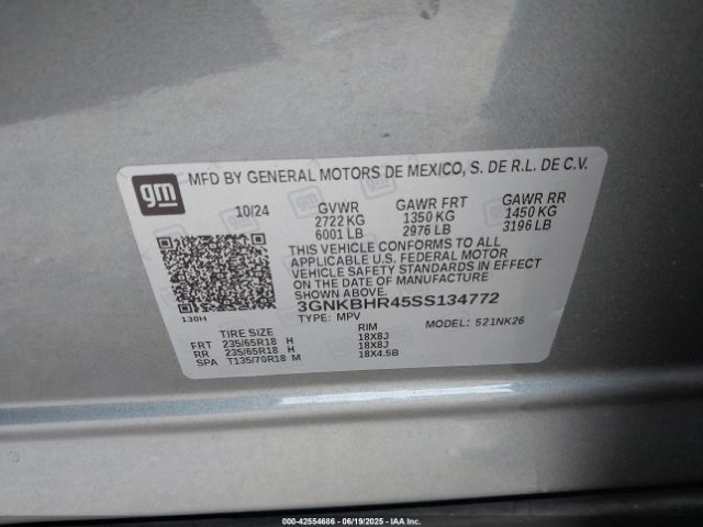 3GNKBHR45SS134772 Chevrolet lsy