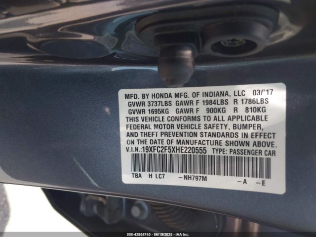 19XFC2F5XHE220555 Honda k20c2