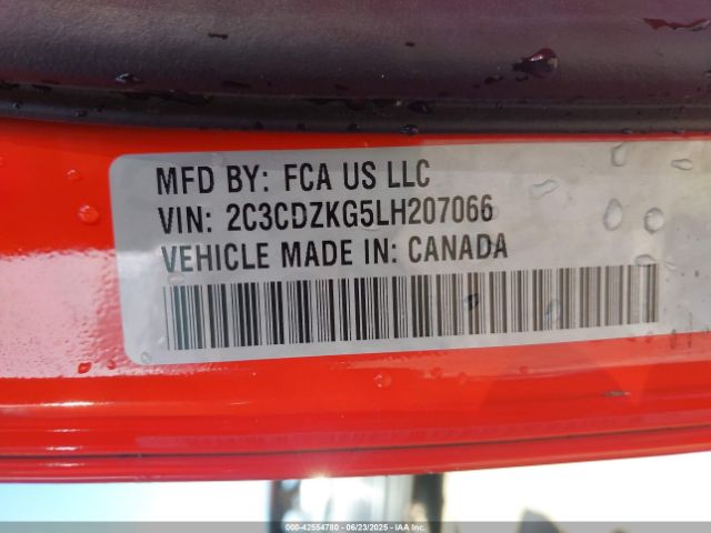 2020 DODGE CHALLENGER 2C3CDZKG5LH207066 Photo 8