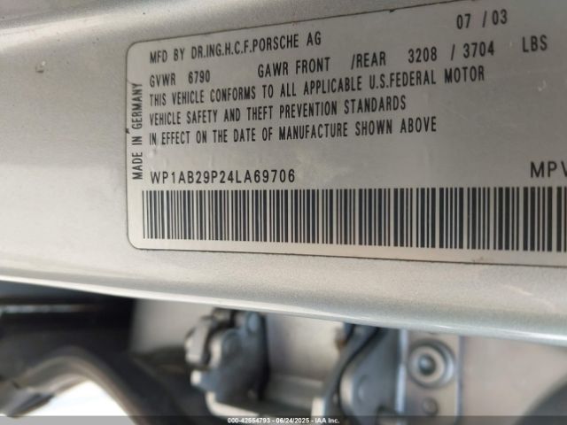 2004 PORSCHE CAYENNE WP1AB29P24LA69706 Photo 8