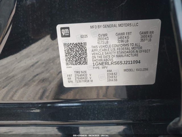 1GNERLRS6SJ211094 Chevrolet lk0