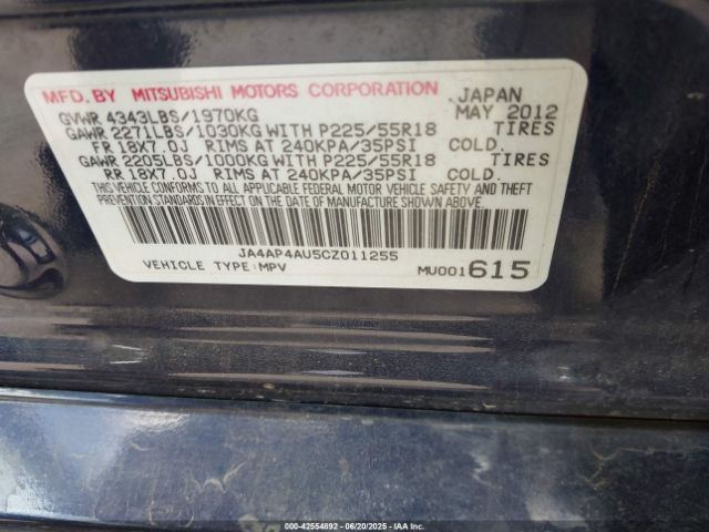 2012 MITSUBISHI OUTLANDER SPORT JA4AP4AU5CZ011255 Photo 8