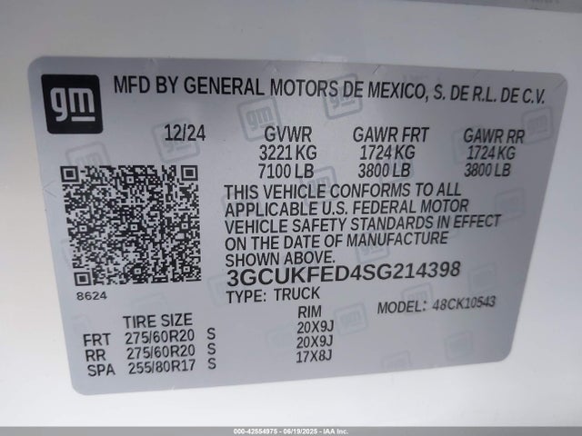 Chevrolet l84 2025 3GCUKFED4SG214398 Image 9