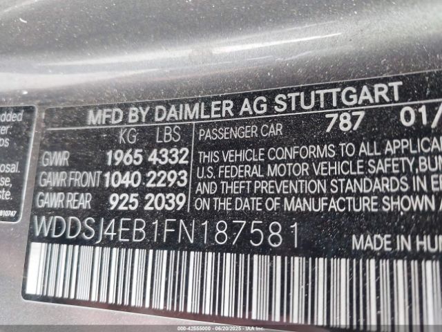 2015 MERCEDES-BENZ CLA 250 WDDSJ4EB1FN187581 Photo 8