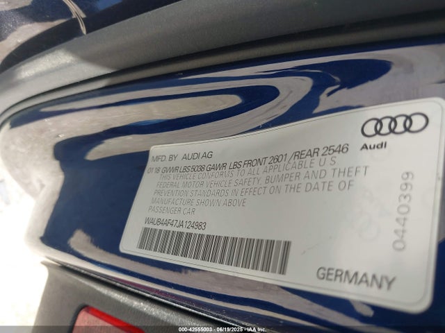 2018 AUDI S4 WAUB4AF47JA124983 Photo 8