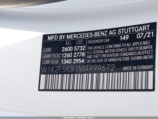 W1KZF5KB1MA999672 Mercedes-Benz m256