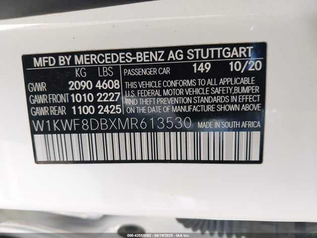 Mercedes-Benz m264 2021 W1KWF8DBXMR613530 Image 9