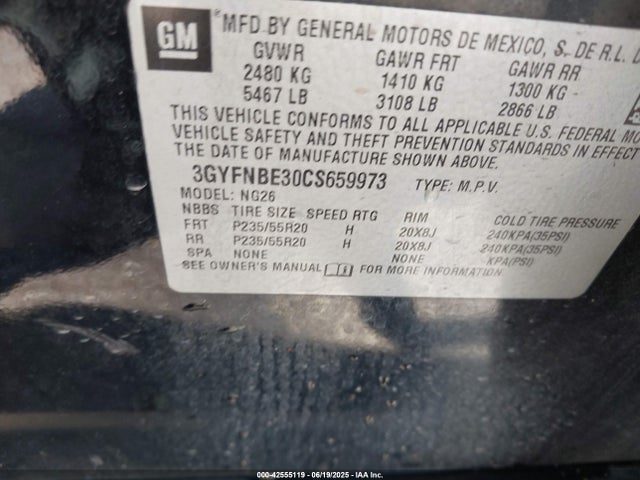 2012 CADILLAC SRX 3GYFNBE30CS659973 Photo 8