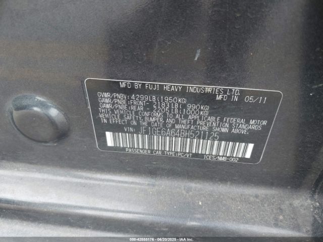 2011 SUBARU IMPREZA JF1GE6A64BH521125 Photo 8