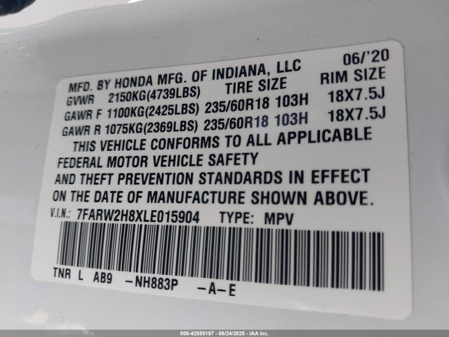 Honda l15be 2020 7FARW2H8XLE015904 Image 9