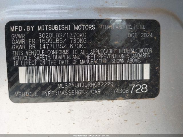 2024 MITSUBISHI MIRAGE ML32AUHJ9RH032229 Photo 8