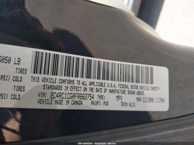 2C4RC1CG0FR662754 Chrysler 2015