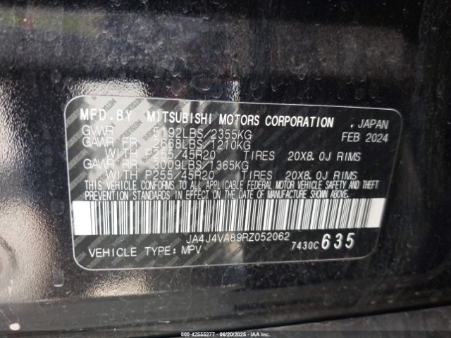 2024 MITSUBISHI OUTLANDER JA4J4VA89RZ052062 Photo 8