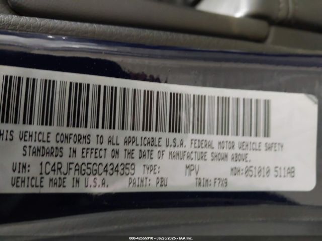 2016 JEEP GRAND CHEROKEE 1C4RJFAG5GC434359 Photo 8