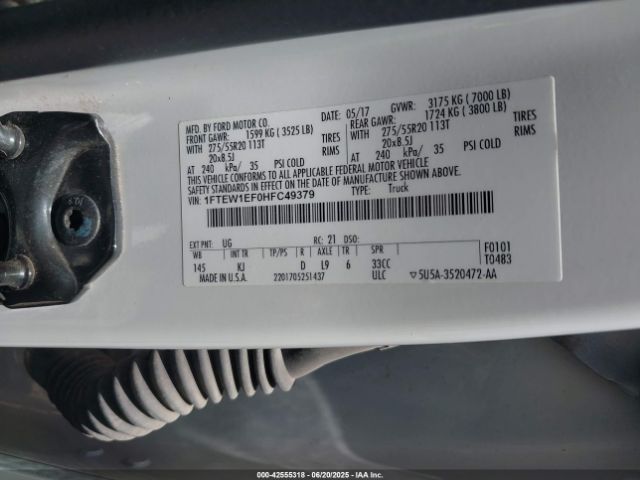 1FTEW1EF0HFC49379 Ford 5.0l-4v