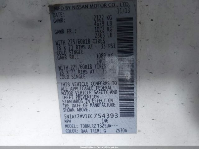 5N1AT2MV1EC754393 Nissan 2014