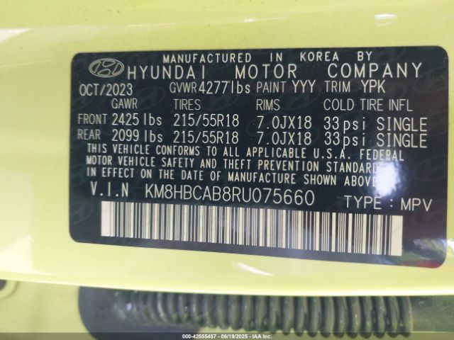 2024 HYUNDAI KONA KM8HBCAB8RU075660 Photo 8