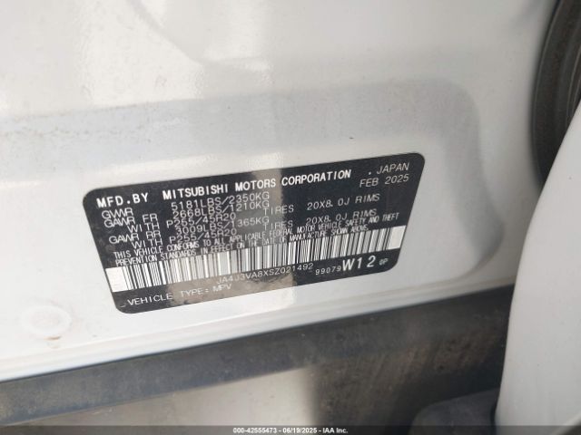 JA4J3VA8XSZ021492 Mitsubishi Outlander