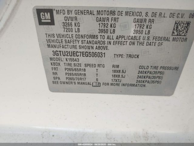 2014 GMC SIERRA 1500 3GTU2UEC7EG506031 Photo 8