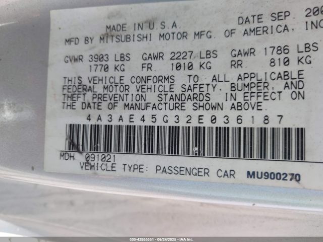 2002 MITSUBISHI ECLIPSE SPYDER 4A3AE45G32E036187 Photo 8