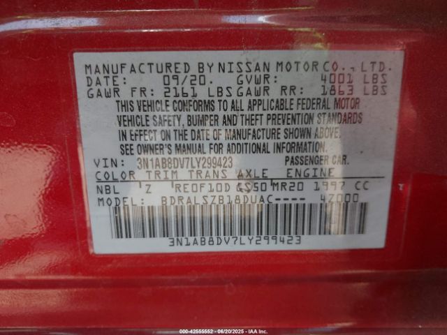 2020 NISSAN SENTRA 3N1AB8DV7LY299423 Photo 8
