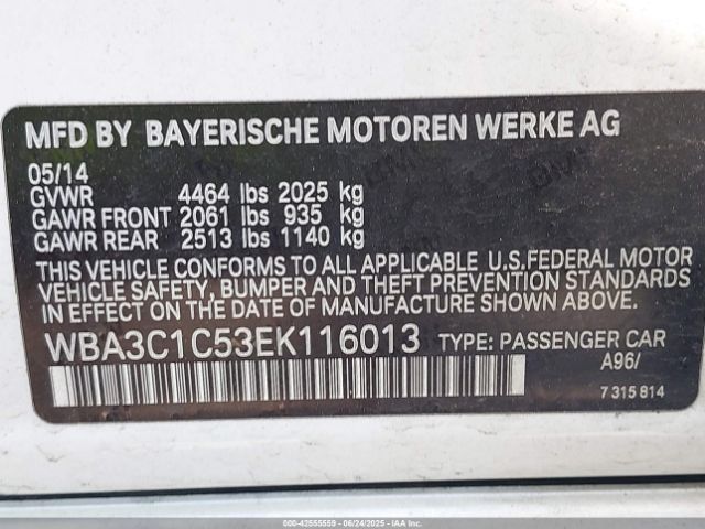 2014 BMW 328I WBA3C1C53EK116013 Photo 8