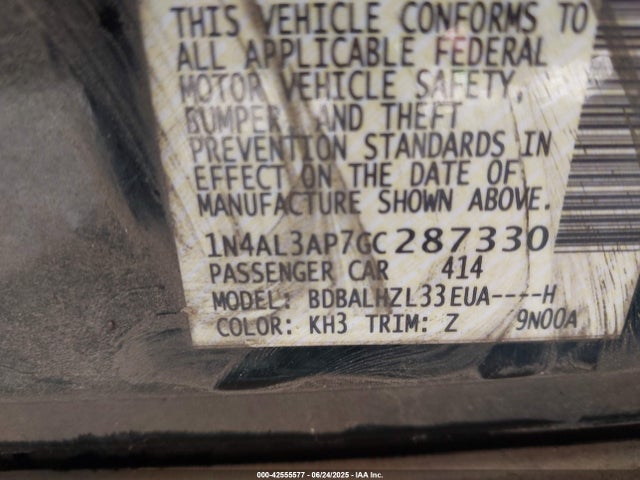 1N4AL3AP7GC287330 Nissan Altima 2.5 Sr