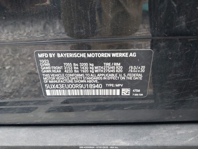 5UX43EU00R9U18940 BMW 2024