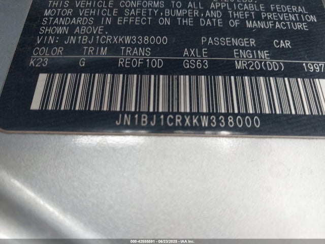 JN1BJ1CRXKW338000 Nissan 2019