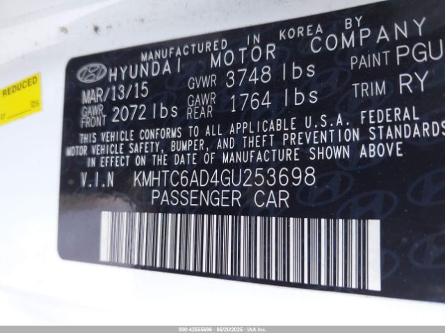 KMHTC6AD4GU253698 Hyundai dohc gdi gamma
